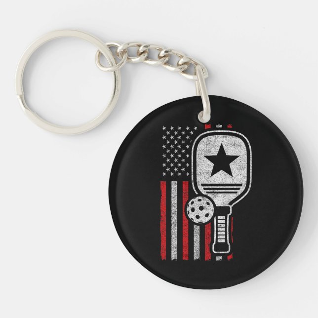 Pickleball Player - American Flagga Pickleball - P (Framsidan)