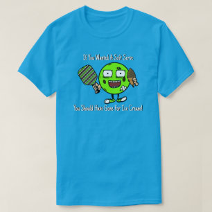 Pickleball Player Chocolate Soft Grönt Funny T Shirt