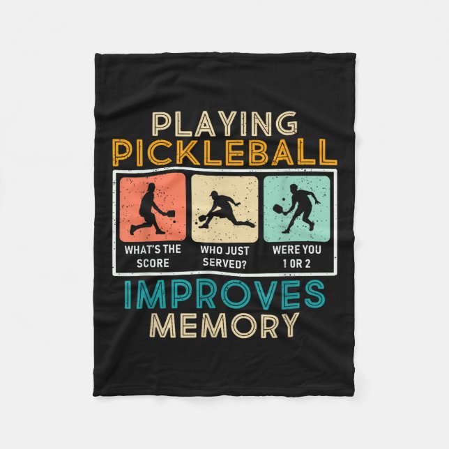 Pickleball Player Citote Funny Pickleball Älskare  Fleecefilt (Framsidan)