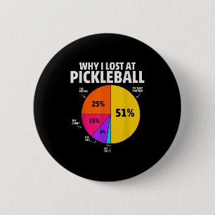 Pickleball Player Citote Funny Pickleball Älskare  Knapp