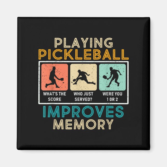 Pickleball Player Citote Funny Pickleball Älskare  Magnet (Framsidan)