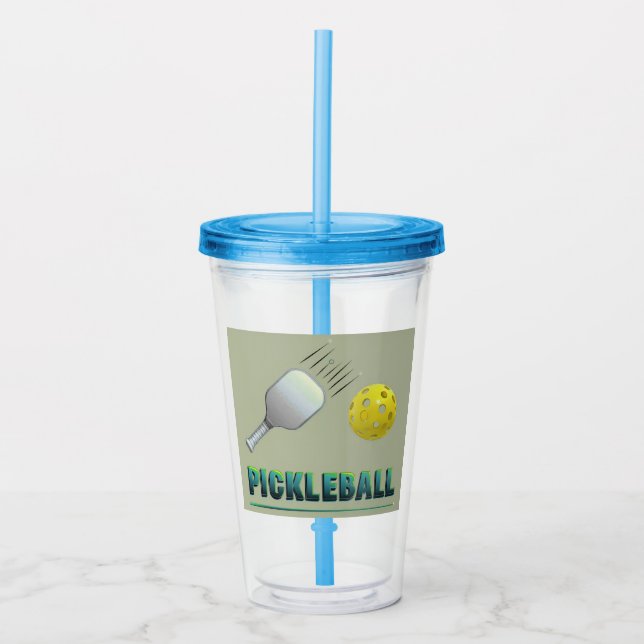 Pickleball Player - Coola Paddle Art Take Away Mugg (Framsida)
