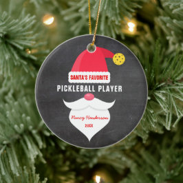 Pickleball Player-favoritspelare för jultomten Julgransprydnad Keramik