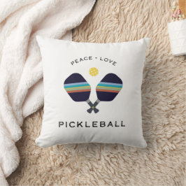 Pickleball Player Gift Peace Kärlek och Pickleball Kudde