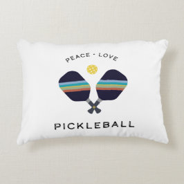 Pickleball Player Gift Peace Kärlek och Pickleball Prydnadskudde
