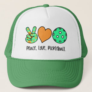 Pickleball Player Gift Peace, Kärlek, Pickleball Keps