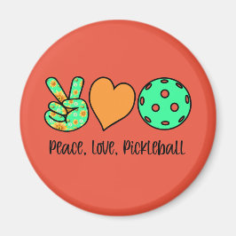 Pickleball Player Gift Peace, Kärlek, Pickleball Magnet