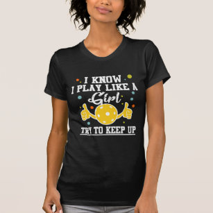 Pickleball Player Girl Sport Idrottsman Humor T Shirt