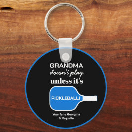 Pickleball Player Grandma Funny Anpassningsbar Typ Nyckelring