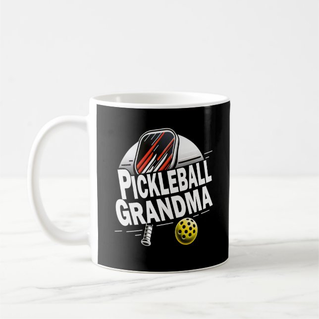 Pickleball Player Grandma Funny Kaffemugg (Vänster)