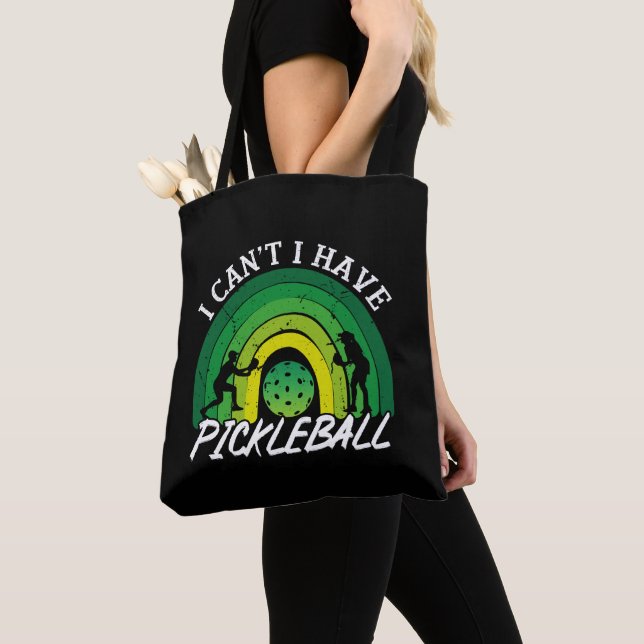 Pickleball Player jag kan inte ha ett röntgenbräde Tygkasse (Närbild)