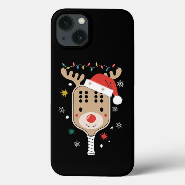 Pickleball Player-julspelaren Helgdag Reindeer Jul (Baksida)