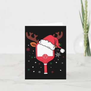 Pickleball Player-julspelaren Helgdag Reindeer Jul Kort