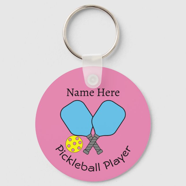 Pickleball Player-Nyckelring Nyckelring (Framsida)