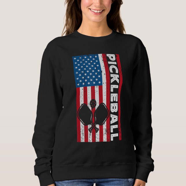 Pickleball Player Paddle Manar Paddleball USA Amer T Shirt (Framsida)
