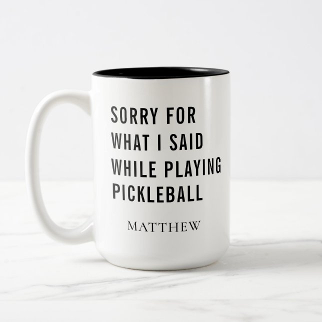 Pickleball Player-Personlig Gag Två-Tonad Mugg (Vänster)