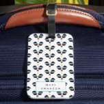 Pickleball Player Personlig Namn Bagagebricka<br><div class="desc">Denna bagagetagg med en levande pickleball mönster med stripade paddlar är ett modernt och roligt sätt att skapa påstående. Perfekt gåva till picklebollspelare,  tränare och fläkt. Text är anpassade. En del av en samling från Parcel Studios.</div>