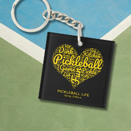 Pickleball Player Personlig Namn Ord Art