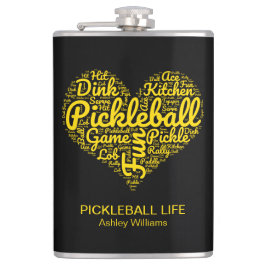 Pickleball Player Personlig Ord Art Typografi Fickplunta