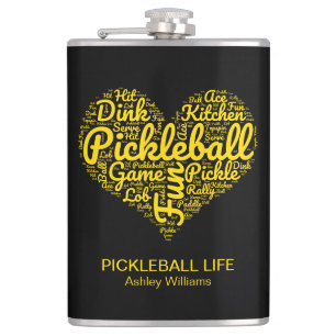 Pickleball Player Personlig Ord Art Typografi Fickplunta