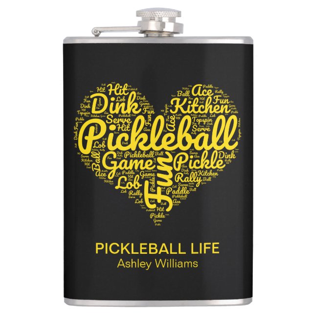 Pickleball Player Personlig Ord Art Typografi Fickplunta (Framsidan)