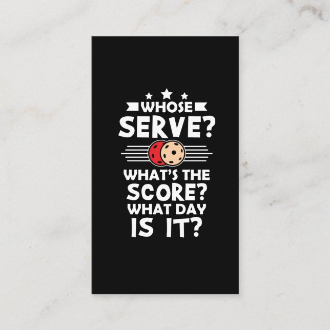 Pickleball Player - Pickle Boll Idrottsman Hobby Visitkort (Framsida)