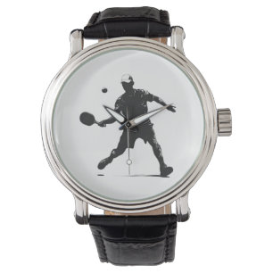 Pickleball Player Silhouette Sport Design Armbandsur
