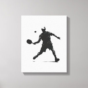 Pickleball Player Silhouette Sport Design Canvastryck