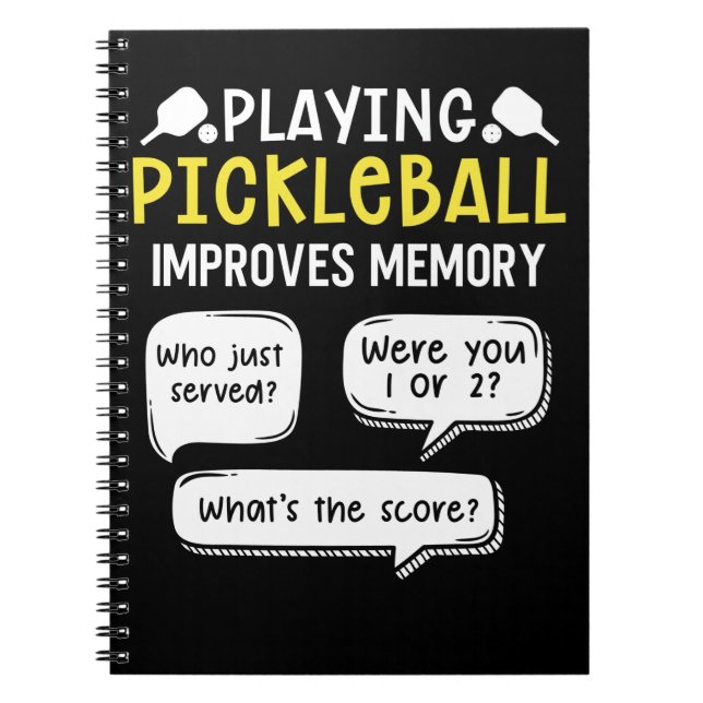 Pickleball Player-spelare Anteckningsbok (Framsidan)