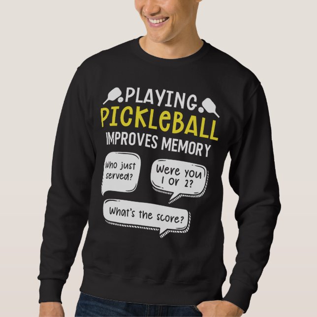 Pickleball Player-spelare Lång Ärmad Tröja (Framsida)