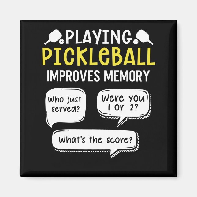 Pickleball Player-spelare Magnet (Framsidan)