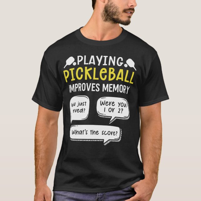 Pickleball Player-spelare T Shirt (Framsida)