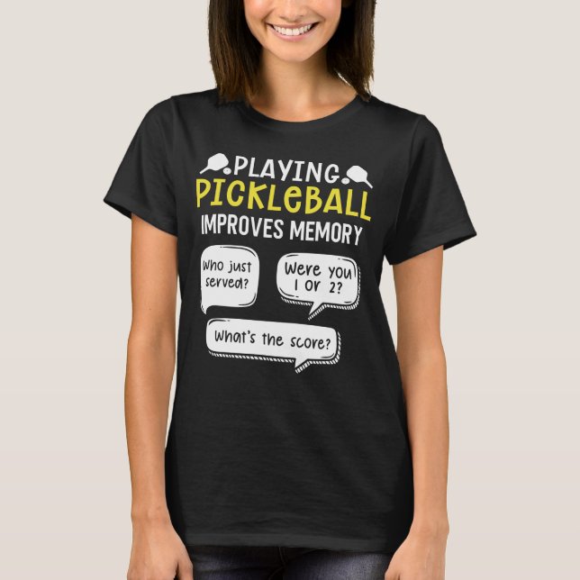 Pickleball Player-spelare T Shirt (Framsida)