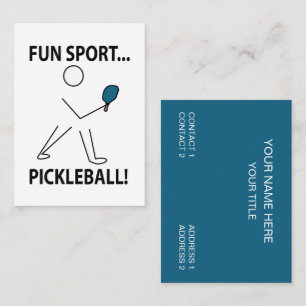 Pickleball Player Sports Roligt Sport Pickleball Visitkort