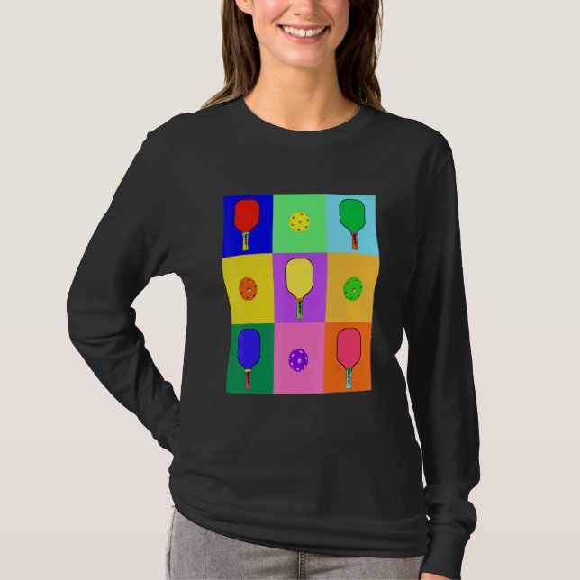 Pickleball Pop Art T Shirt (Framsida)