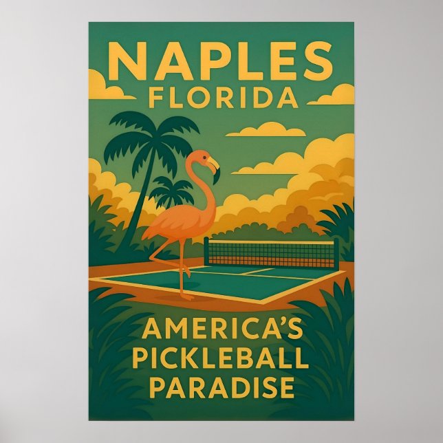 Pickleball Poster: Neapel Florida Pickleball Poster (Framsidan)