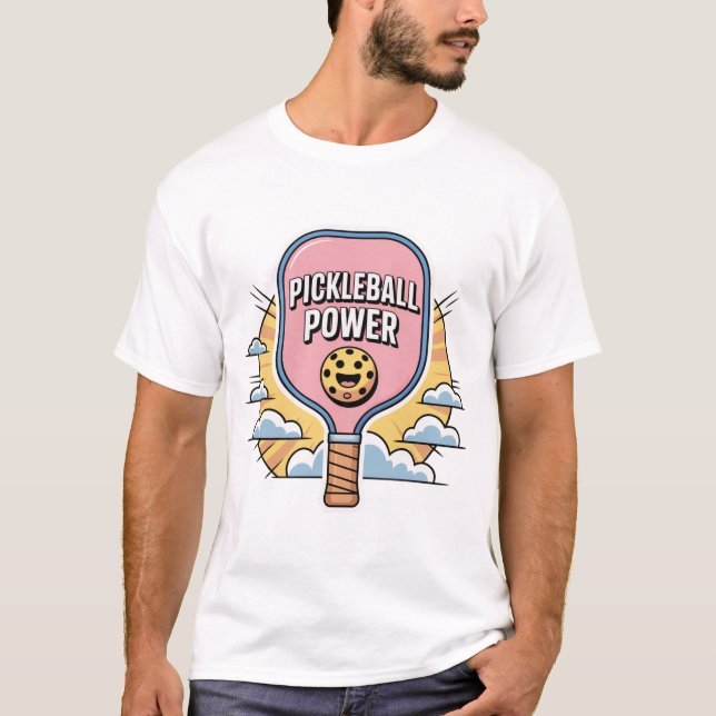 Pickleball Power Shirt | Funny Hobby Sports Tee (Framsida)