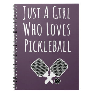 Pickleball-presenter Flickor Söt Rosa Barn Anteckn Anteckningsbok