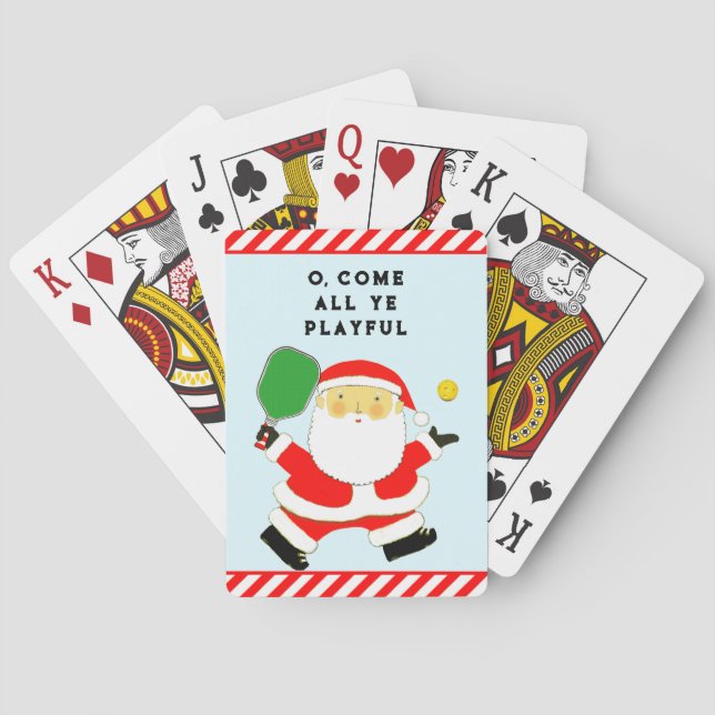 Pickleball-presentidéer för julstrumpa casinokort (Baksidan)
