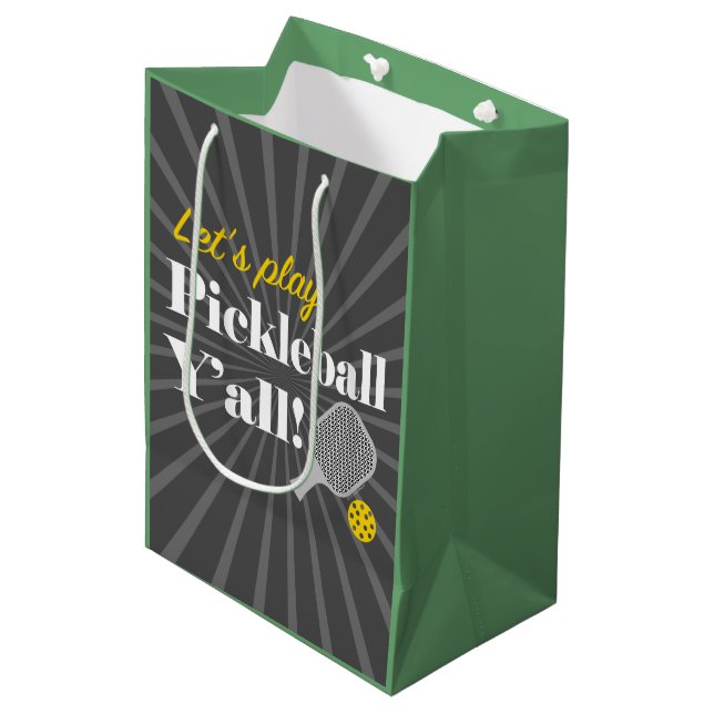Pickleball presentpåse Låt oss spela Pickleball-fe (Framsidan Vinklad)