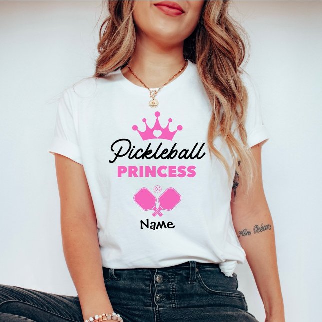 Pickleball Princess Rosa Personlig T Shirt (Skapare uppladdad)