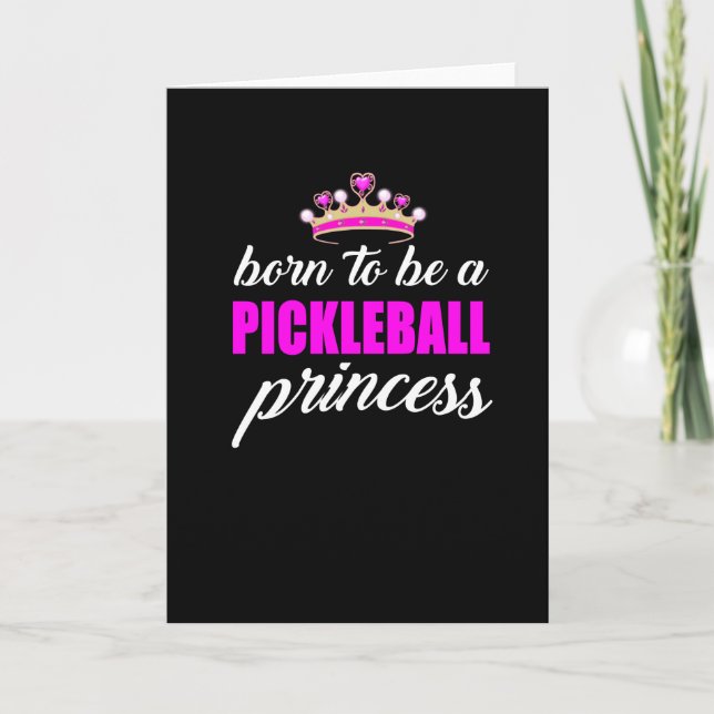 Pickleball prinsessa, gåva till pickleball älskare kort (Framsida)