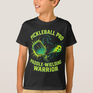 Pickleball Pro: Paddle-beväpnad krigare T Shirt