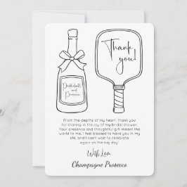 Pickleball & Prosecco Modern Möhippa Inbjudningar