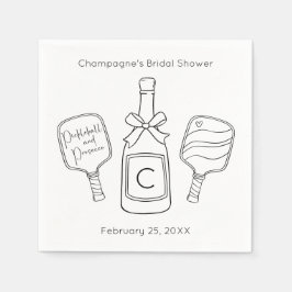 Pickleball & Prosecco Modern Möhippa Pappersservett