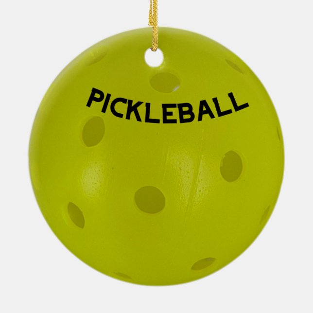 Pickleball-prydnad för Träd Julgransprydnad Keramik (Baksidan)