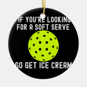 Pickleball Pun för spelet Pickleball Player Julgransprydnad Keramik