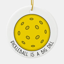 Pickleball Puns Jul Julgransprydnad Keramik