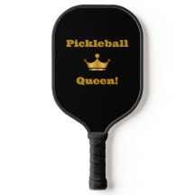 Pickleball Queen Black/guld paddle - personalisera