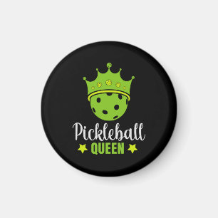 Pickleball Queen Funny Pickle Boll Queen Magnet